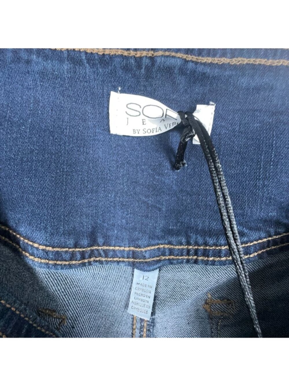 Sofia Jeans By Sofia Vergara Melissa Super High Rise Flare Jeans Size 12 Pull On - Picture 5 of 12